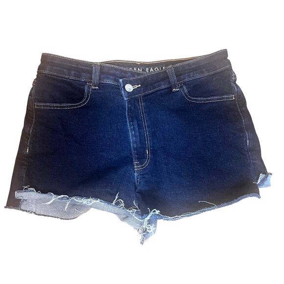 AMERICAN EAGLE OUTFITTERS Mom Short Jean/Denim Dark Wash w/ Stretch, Size 8 - Picture 1 of 5